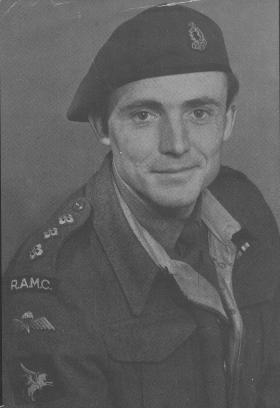 Capt Stuart Mawson, Medical Officer 11th Parachute Battalion,  taken shortly before Arnhem September 1944.