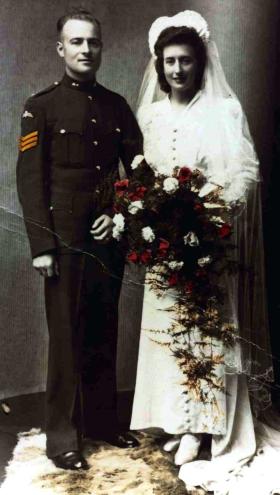 Wedding photo of Sgt McDonnell, 3rd Para Bn, 1943.