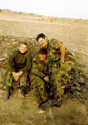 Greg Allen, Mick O'Connell and Tony McCann, 1 PARA, Oman, 1982.
