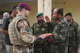 3 PARA soldier meeting with the Afghan National Army, Kandahar, Afghanistan, June 2008