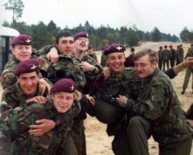 Members of 1 PARA and 4 PARA after gaining their American Jump Wings.