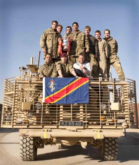 Members of 7 Air Assault REME, with the FA Cup, Afghanistan, 2011