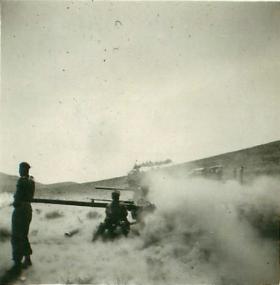 Men of 2 PARA fire 106mm Anti-Tank Gun, Jordan 1958
