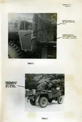 Document showing the modifications for the Morris C8, post conversion, to allow glider loading, AFDC, 1944.