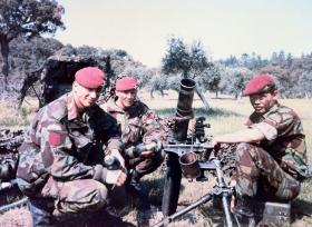 Members of Mortars Platoon, 1 PARA, Portugal 1986.