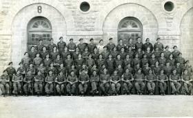 Group photograph of No 1 Assault Company, 15th (Kings) Parachute Battalion, Karachi, India, 1946