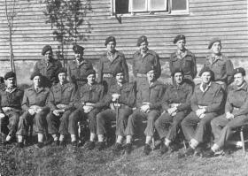 Group photo of officers of 9th Airborne Field Company/ Squadron, Norway 1945.