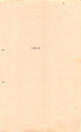 Musketeer operation log from November 5-11 1956.