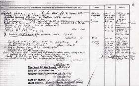 Extract of Major 'Mickey' Rooney's service record, 1946.