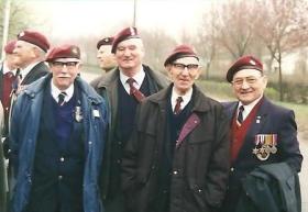 Group photograph of Ox and Bucks veterans at a reunion