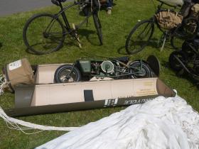 A Welbike displayed in a parachute container IWM Duxford 17 June 2012