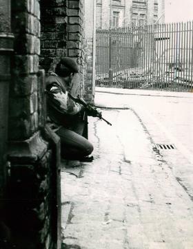 Para on street patrol in Northern Ireland, date Unknown.