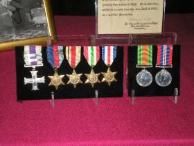 Major Timothy's medals displayed at the wake, 3 November 2011