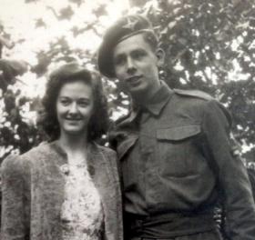 Private Christopher Pendegrass with his sweetheart, 1943.
