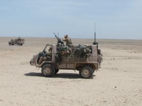 Pathfinder Pinzgauer vehicle, Nowzad, Afghanistan, Op Herrick IV, 2006.