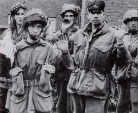 Prisoners of the 1st Parachute Squadron and 3rd Parachute Battalion captured at Arnhem, 1944.