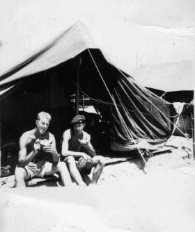 Ptes Jim Pidgeon and Chris Chapman, 1 PARA, at Whittington Camp Nicosia Cyprus 1958.