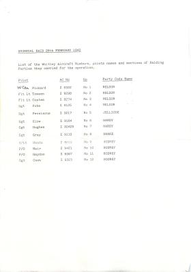 List of pilots who dropped paratroopers at Bruneval.