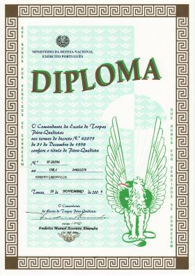 Portuguese Para-Quedista Certificate
