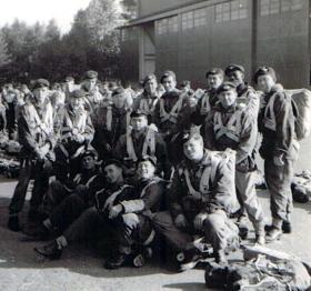 Members of 10 PARA (TA), waiting to emplane, date unknown.
