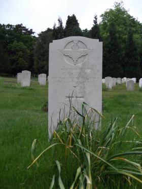 Headstone of Pte Colin Bassom. Aldershot Military Cemetery, June 2013.