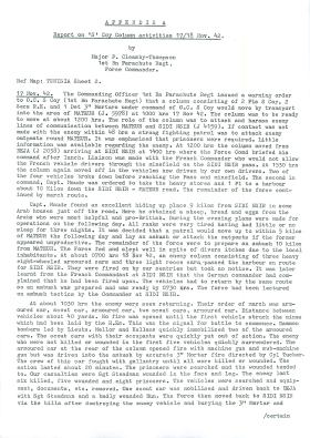 Report on S company, 1st Bn column activities, November 1942.