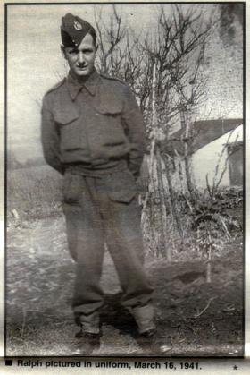 Pte R F Russell Dorset Regt, 16 March 1941.