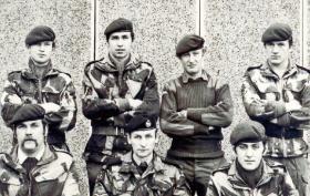 Members of Para Sqn RAC, Bovington, 1975.