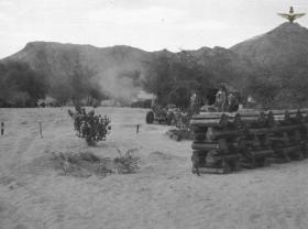 33rd Parachute Light Regiment RA firing in support of operations in the Radfan, 1957
