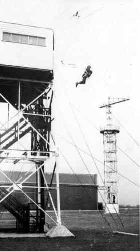 Jump Tower at RAF Abingdon, 1960s.