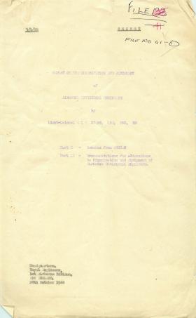 Report on organisation and equipment of airborne divisional engineers.
