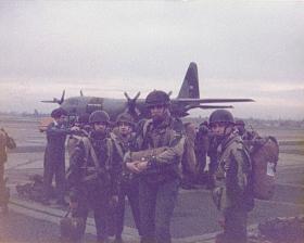 Members of 10 PARA  at RAF Northolt prior to descent onto Hankley Common 1977