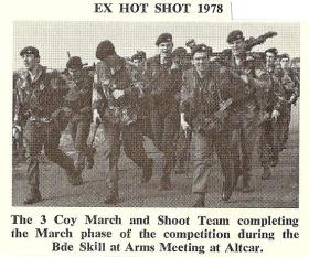 3 Coy (10 PARA) March and Shoot Team, Ex Hot Shot, March 1978. 
