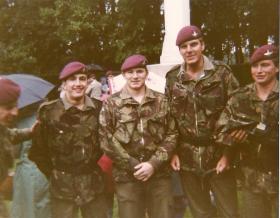 Members of 3 Coy, 10 PARA, at Arnhem Memorial Service Oosterbeek Cemetery September 1983