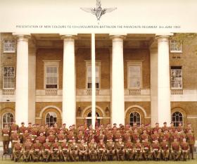 Warrant Officers' and Sgts' Mess, presentation of new Colours to 10 PARA, Duke of Yorks Barracks London 3 June 1983.