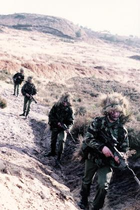 Paratroopers with SA80 rifles, c1985.