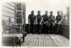 Alfred Cannon with other members of 1st Airborne Recce Feiring Norway, 1945.