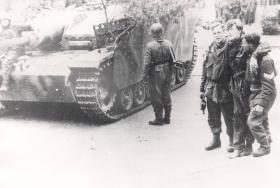 German Stug III with Surrendering Airborne Troops, Arnhem , 1944