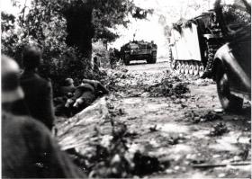 German Stug IIIs Advance on British Positions, Arnhem, 1944