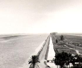 The Suez and Sweetwater Canals looking South