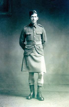 Pte 'Tom' Miller in the London Scottish before volunteering for airborne forces, 1941.