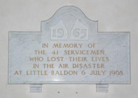 Little Baldon Air Disaster Memorial, St Lawrence Church, Toot Baldon, Oxon, August 2010.