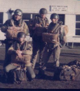 Members of 15 PARA just before emplaning at Turnhose Airport