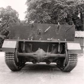Rear view of the Airborne Universal Carrier, AFDC, June 1944.
