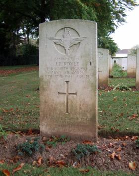 Headstone of L/Cpl J Boyle, taken Ranville Cemetery, October 2014.