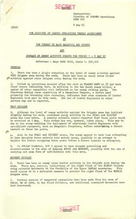 Weekly assessment of Operations, Borneo, May 1965