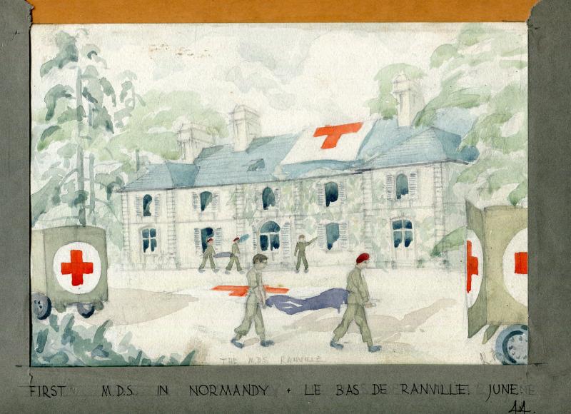 Watercolour of Ranville Dressing Station  June 1944