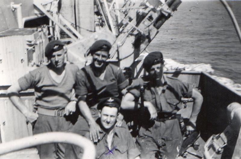 Men of a Coy 3 PARA on board HMS Triumph 1951