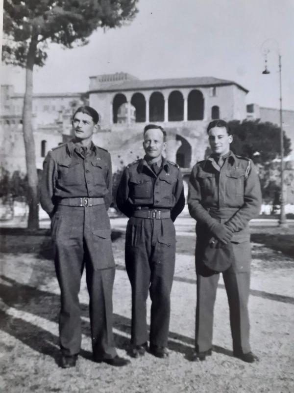 Lt WM Roberts with officers in Italy