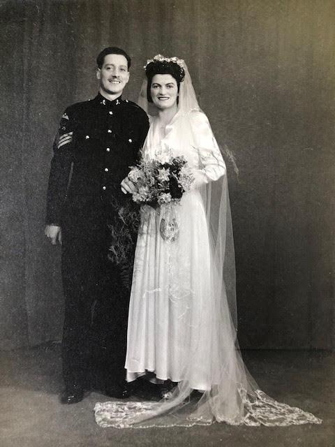 Bill Crockett and his wife Ann Morgan 17 February 1945
